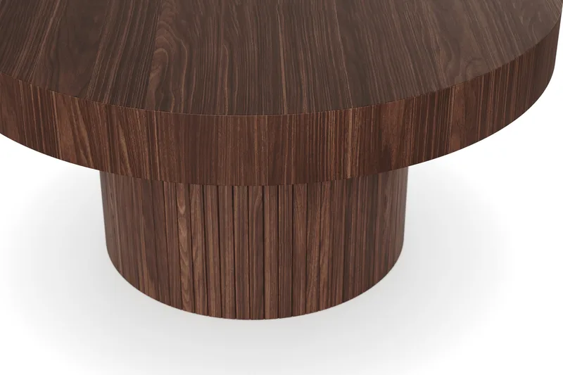 Kopparbo Runt Soffbord 90 cm - Valnöt / Trä / Mörkbrunt - Möbler - Vardagsrum - Soffbord & vardagsrumsbord - Soffbord