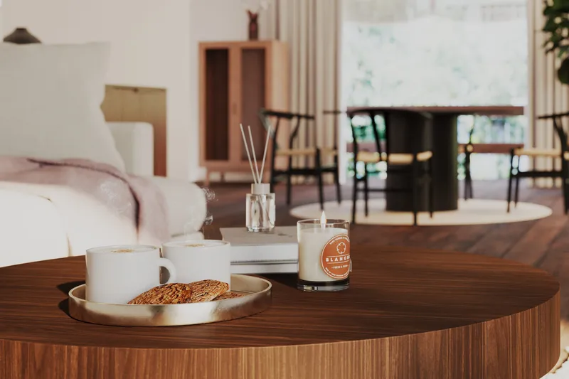 Kopparbo Runt Soffbord 90 cm - Valnöt / Trä / Mörkbrunt - Möbler - Vardagsrum - Soffbord & vardagsrumsbord - Soffbord