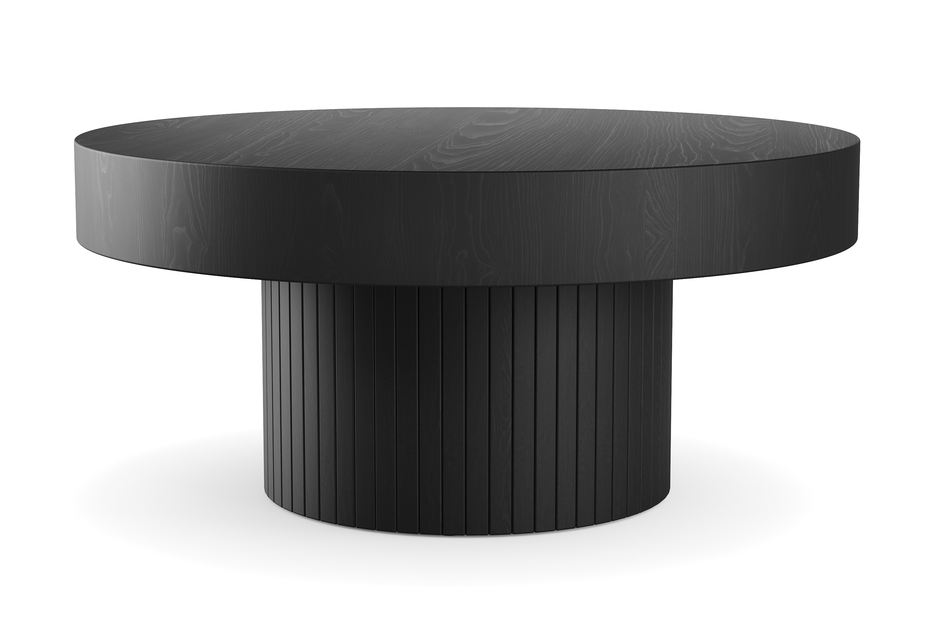 kopparbo soffbord 75 cm runt svart - svart trä