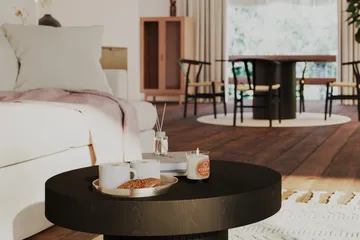 Kopparbo Soffbord 75 cm Runt Svart - Svart trä - Möbler - Vardagsrum - Soffbord & vardagsrumsbord - Soffbord