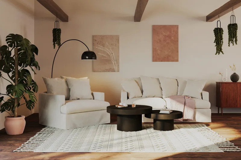 Kopparbo Soffbord 75 cm Runt Svart - Svart trä - Möbler - Vardagsrum - Soffbord & vardagsrumsbord - Soffbord