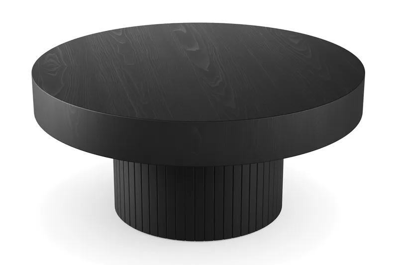 Kopparbo Soffbord 75 cm Runt Svart - Svartlaserad ek - Möbler - Vardagsrum - Soffbord & vardagsrumsbord - Soffbord