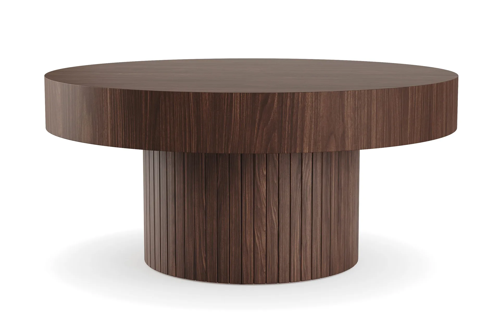 kopparbo soffbord 75 cm runt valnöt - mörkbrunt valnötsträ