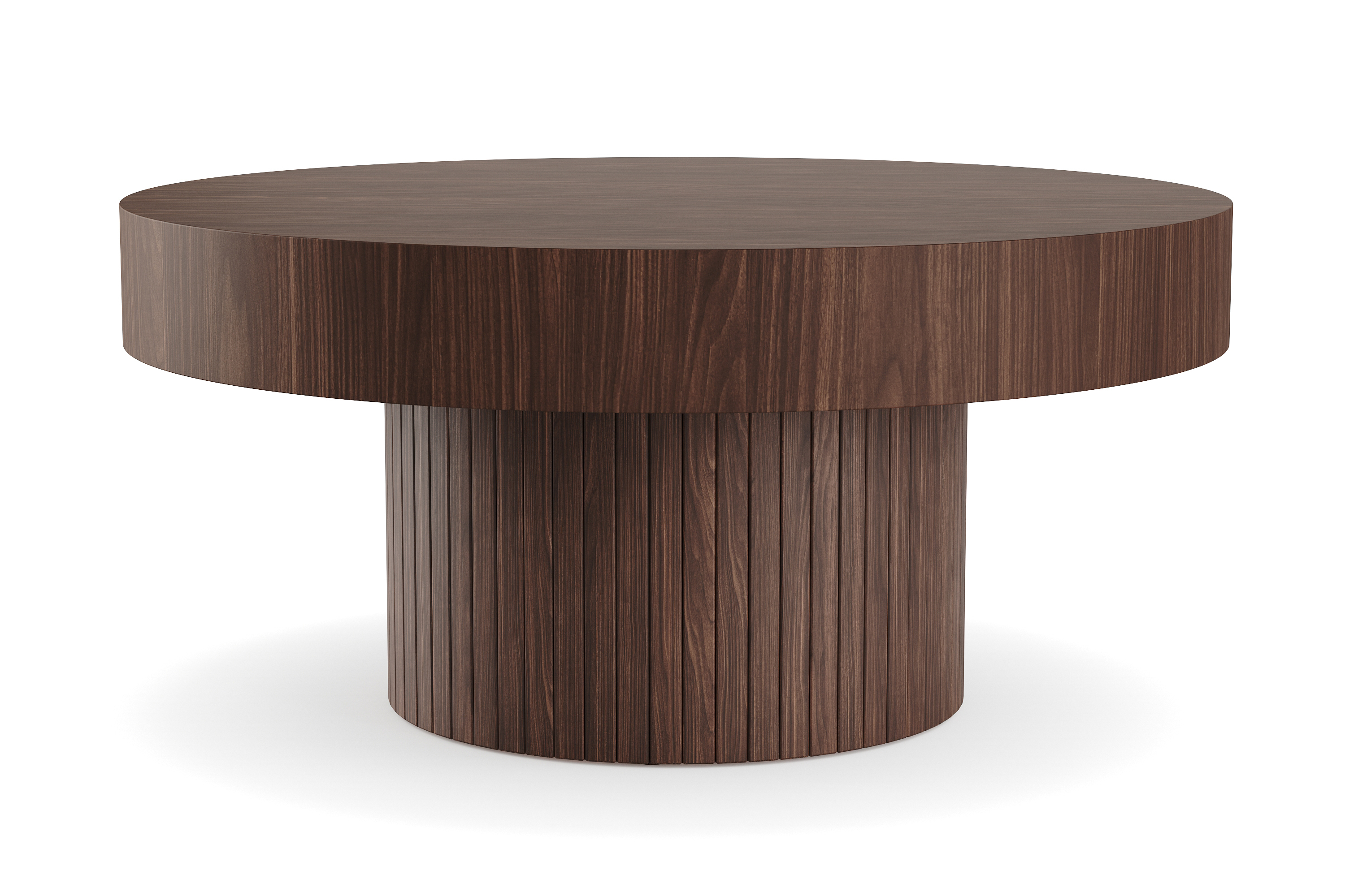 kopparbo soffbord 75 cm runt valnöt - mörkbrunt valnötsträ