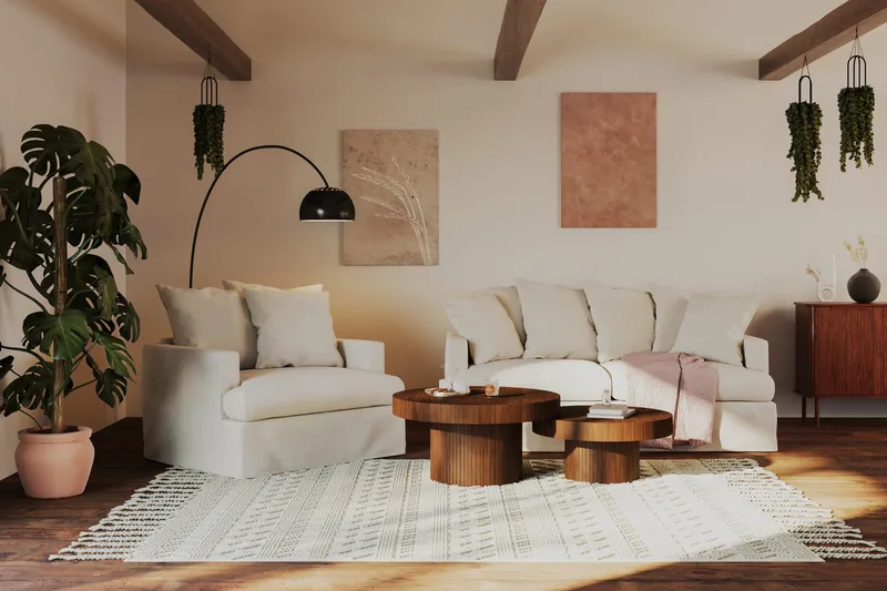 Kopparbo Soffbord 75 cm Runt Valnöt - Mörkbrunt valnötsträ - Möbler - Vardagsrum - Soffbord & vardagsrumsbord - Soffbord