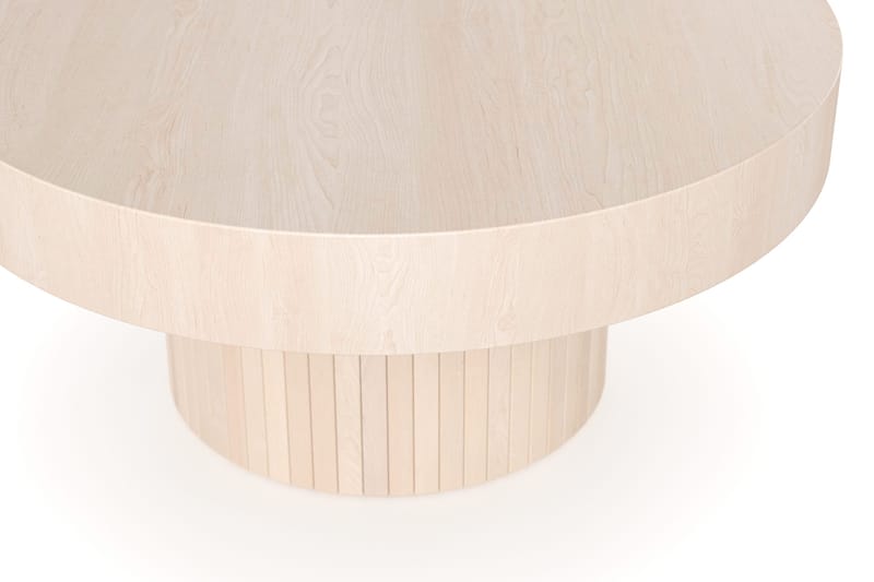 Kopparbo Soffbord 75 cm Runt Vitlaserad Ek - Ljust vitlaserat ekträ - Möbler - Vardagsrum - Soffbord & vardagsrumsbord - Soffbord