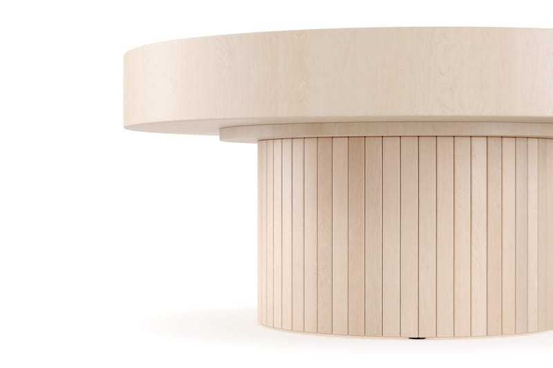 Kopparbo Soffbord 75 cm Runt Vitlaserad Ek - Ljust vitlaserat ekträ - Möbler - Vardagsrum - Soffbord & vardagsrumsbord - Soffbord