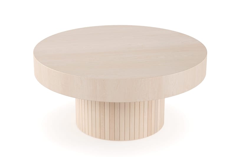 Kopparbo Soffbord 75 cm Runt Vitlaserad Ek - Ljust vitlaserat ekträ - Möbler - Vardagsrum - Soffbord & vardagsrumsbord - Soffbord