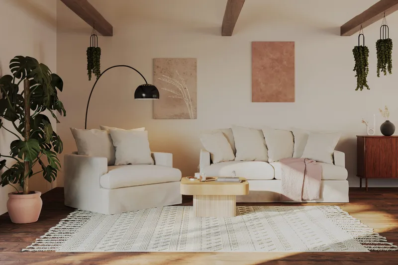 Kopparbo Soffbord 80 cm - Ljust vitlaserat ekträ - Möbler - Vardagsrum - Soffbord & vardagsrumsbord - Soffbord