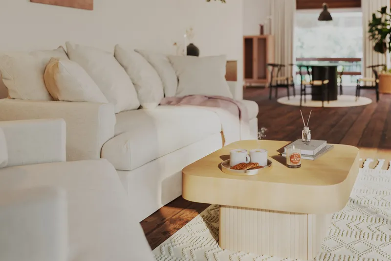 Kopparbo Soffbord 80 cm - Ljust vitlaserat ekträ - Möbler - Vardagsrum - Soffbord & vardagsrumsbord - Soffbord