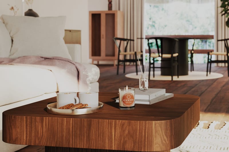 Kopparbo soffbord 80 cm Valnöt - Mörkbrunt valnötsträ - Möbler - Vardagsrum - Soffbord & vardagsrumsbord - Soffbord