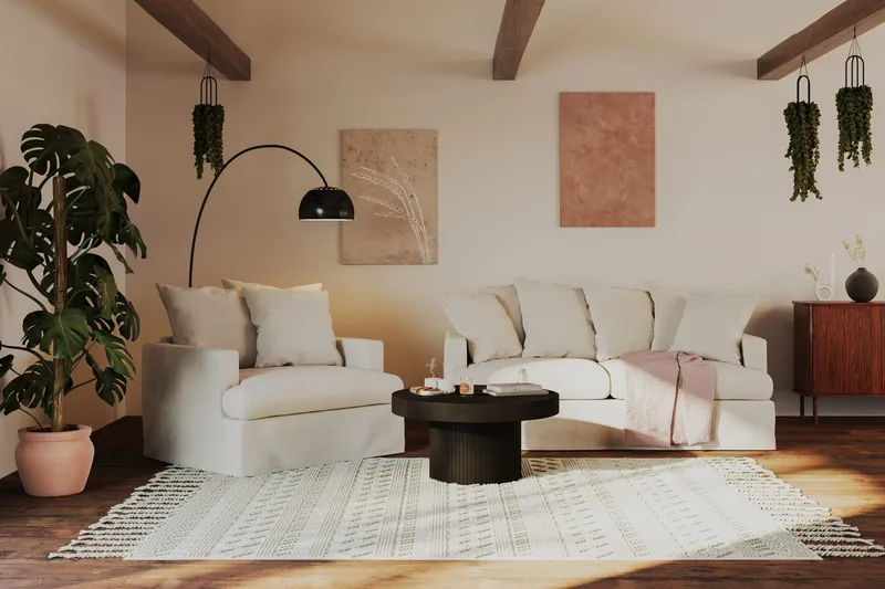 Kopparbo Soffbord 90 cm Runt Svart - Svart trä - Möbler - Vardagsrum - Soffbord & vardagsrumsbord - Soffbord