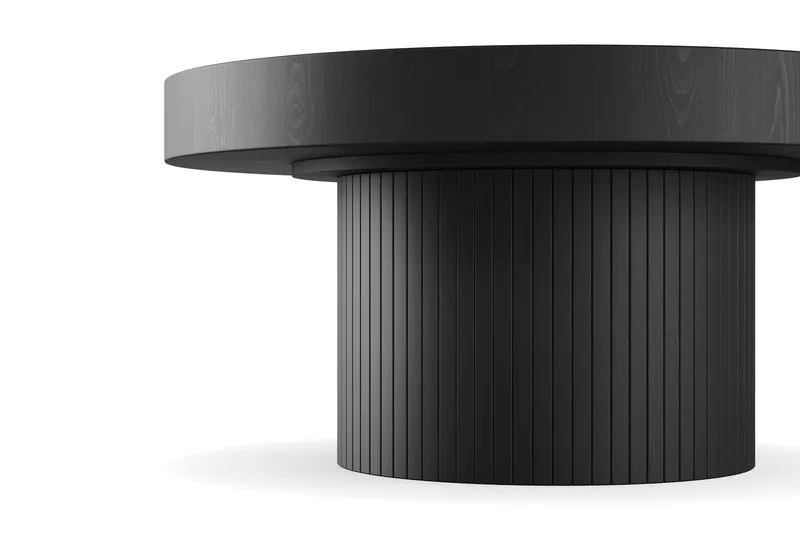 Kopparbo Soffbord 90 cm Runt Svart - Svartlaserad ek - Möbler - Vardagsrum - Soffbord & vardagsrumsbord - Soffbord