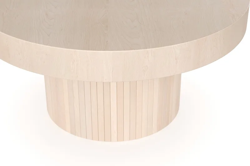Kopparbo Soffbord 90 cm Runt Vitlaserad Ek - Ljust vitlaserat ekträ - Möbler - Vardagsrum - Soffbord & vardagsrumsbord - Soffbord