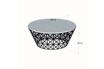 Koraleigh Soffbord 90 cm Runt Marmormönster - Svart - Möbler - Vardagsrum - Soffbord & vardagsrumsbord - Soffbord