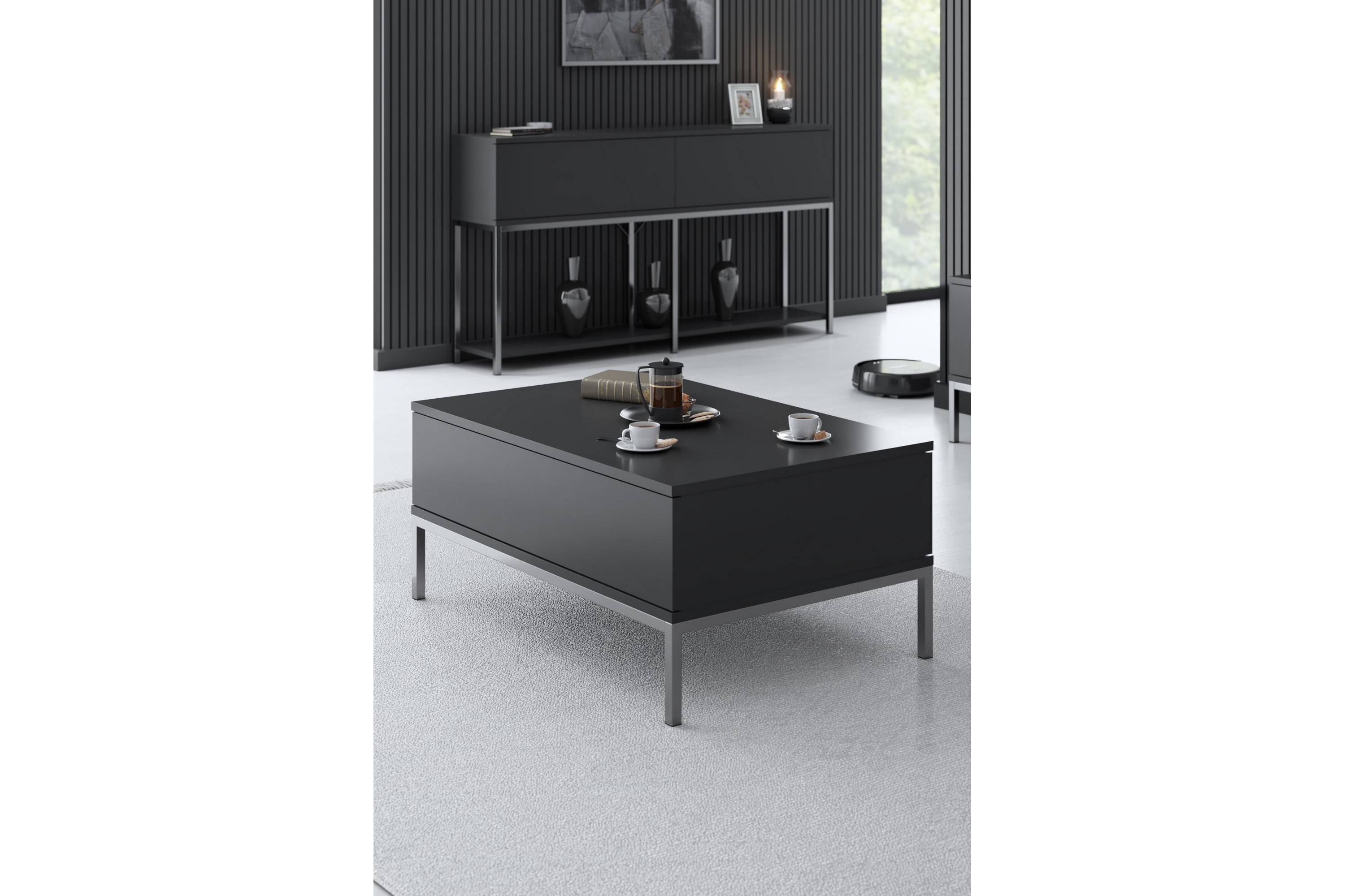 kristy soffbord 90 cm grå -