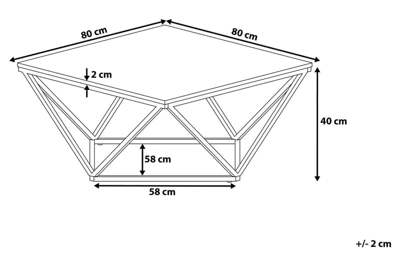Kubsch Kaffebord Marmormönster - Svart - Möbler - Vardagsrum - Soffbord & vardagsrumsbord - Soffbord