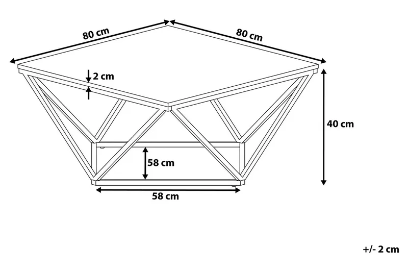 Kubsch Kaffebord Marmormönster - Svart - Möbler - Vardagsrum - Soffbord & vardagsrumsbord - Soffbord