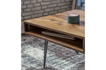 Langner Soffbord 117 cm med Förvaring 2 Lådor + Hyllor - Möbler - Vardagsrum - Soffbord & vardagsrumsbord - Soffbord