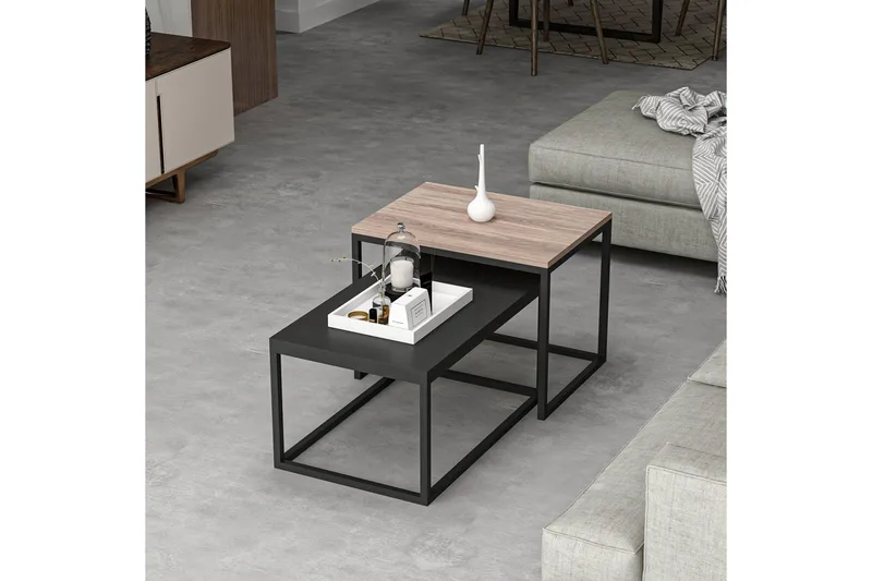 Leka Soffbord 72 cm - Svart - Möbler - Vardagsrum - Soffbord & vardagsrumsbord - Satsbord