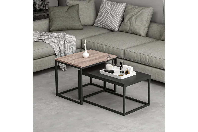 Leka Soffbord 72 cm - Svart - Möbler - Vardagsrum - Soffbord & vardagsrumsbord - Satsbord