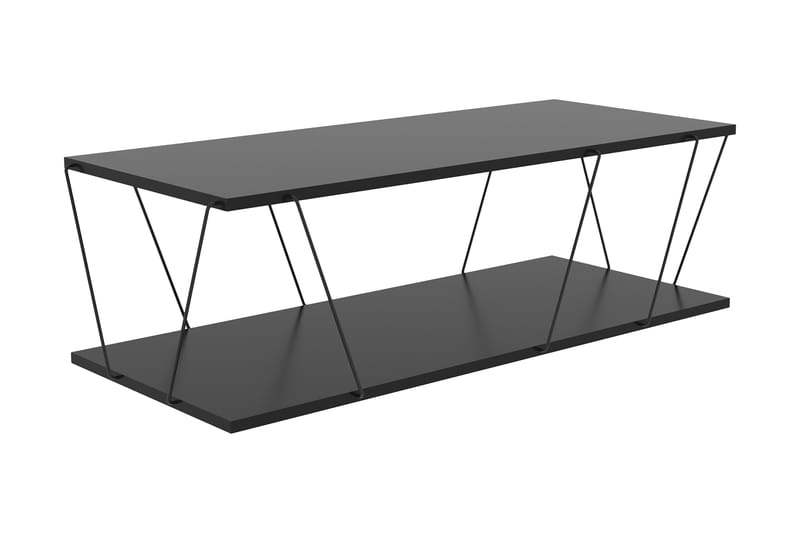 LJUSFORS Soffbord 120 cm med Förvaring Hylla Antracit/Svart - Möbler - Vardagsrum - Soffbord & vardagsrumsbord - Soffbord