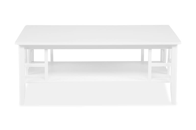 LONDON Soffbord 130 cm med Förvaring Hylla Vit - Möbler - Vardagsrum - Soffbord & vardagsrumsbord - Soffbord