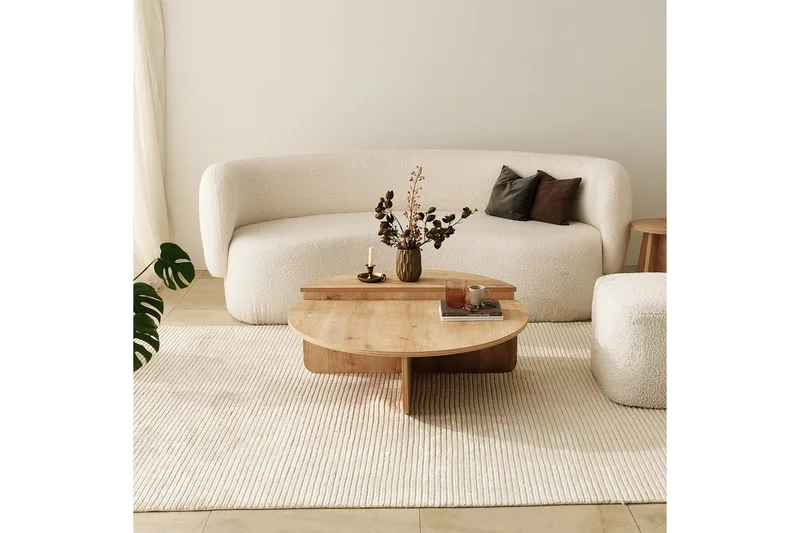 Louvrall Soffbord 90 cm - Ek - Möbler - Vardagsrum - Soffbord & vardagsrumsbord - Satsbord