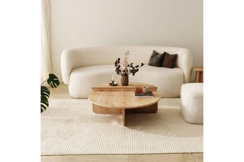 Louvrall Soffbord 90 cm - Ek - Möbler - Vardagsrum - Soffbord & vardagsrumsbord - Satsbord
