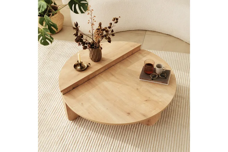 Louvrall Soffbord 90 cm - Ek - Möbler - Vardagsrum - Soffbord & vardagsrumsbord - Satsbord