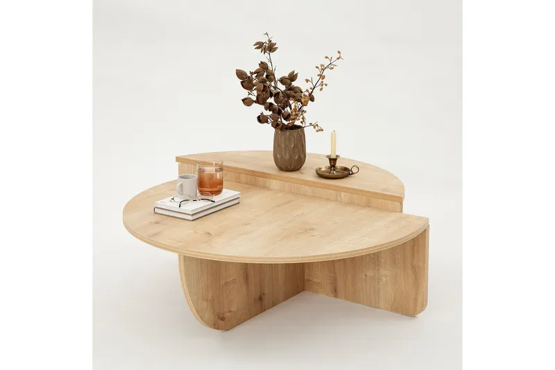 Louvrall Soffbord 90 cm - Ek - Möbler - Vardagsrum - Soffbord & vardagsrumsbord - Satsbord