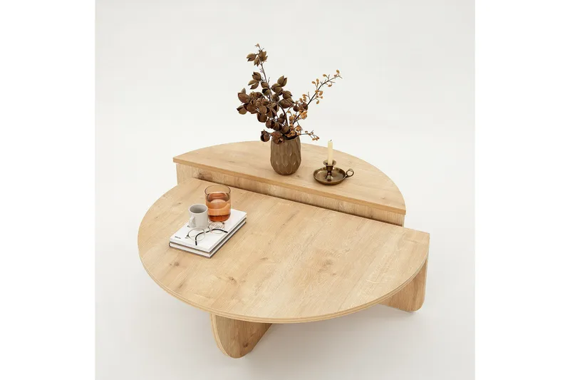 Louvrall Soffbord 90 cm - Ek - Möbler - Vardagsrum - Soffbord & vardagsrumsbord - Satsbord