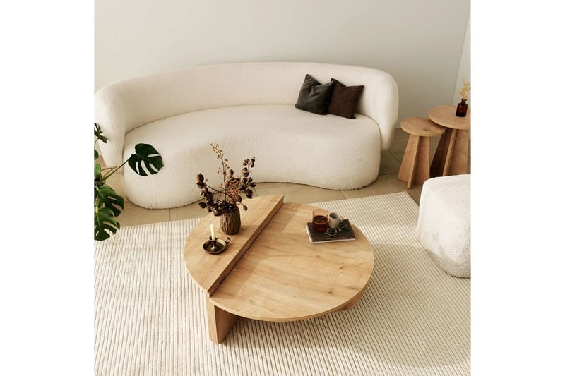 Louvrall Soffbord 90 cm - Ek - Möbler - Vardagsrum - Soffbord & vardagsrumsbord - Satsbord