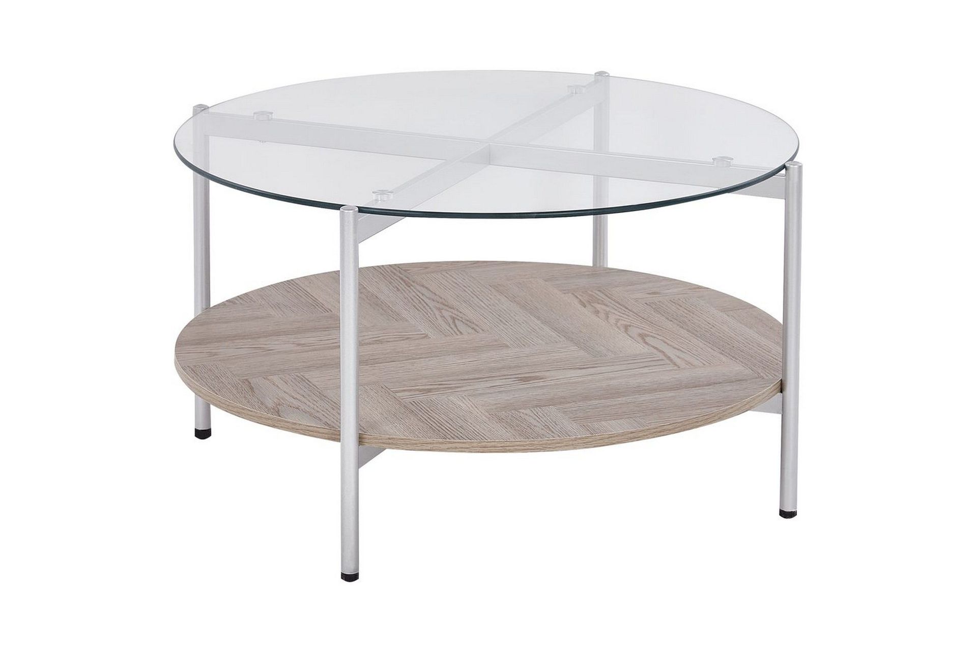 Soffbord Lovell Silver/ljust tr&auml; - Silver/ljust tr&auml;