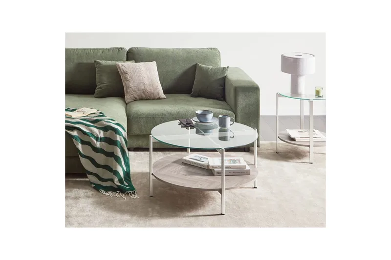 Soffbord Lovell Silver/ljust trä - Silver/ljust trä - Möbler - Vardagsrum - Soffbord & vardagsrumsbord - Soffbord