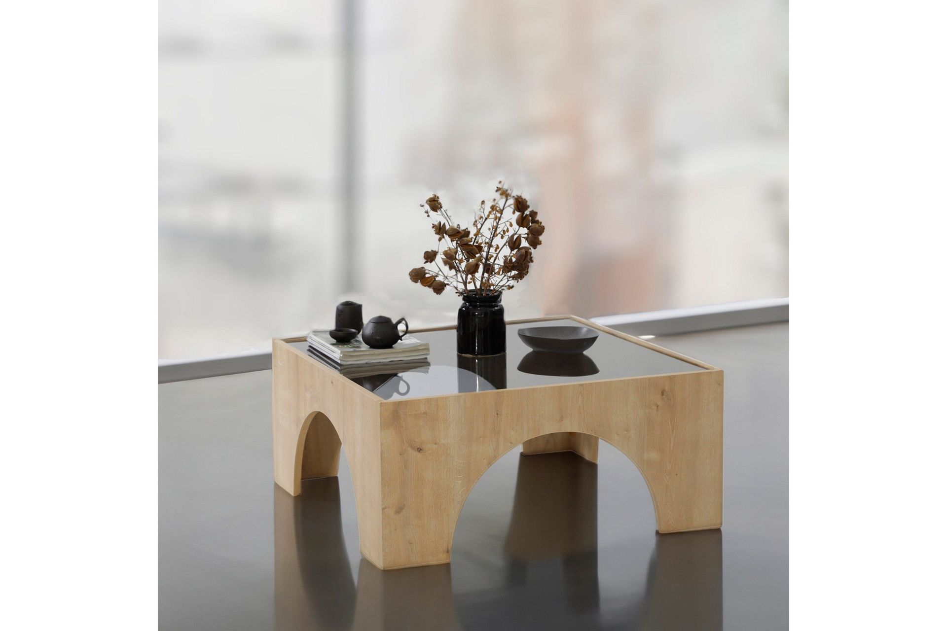 lowan soffbord 80 cm - brun