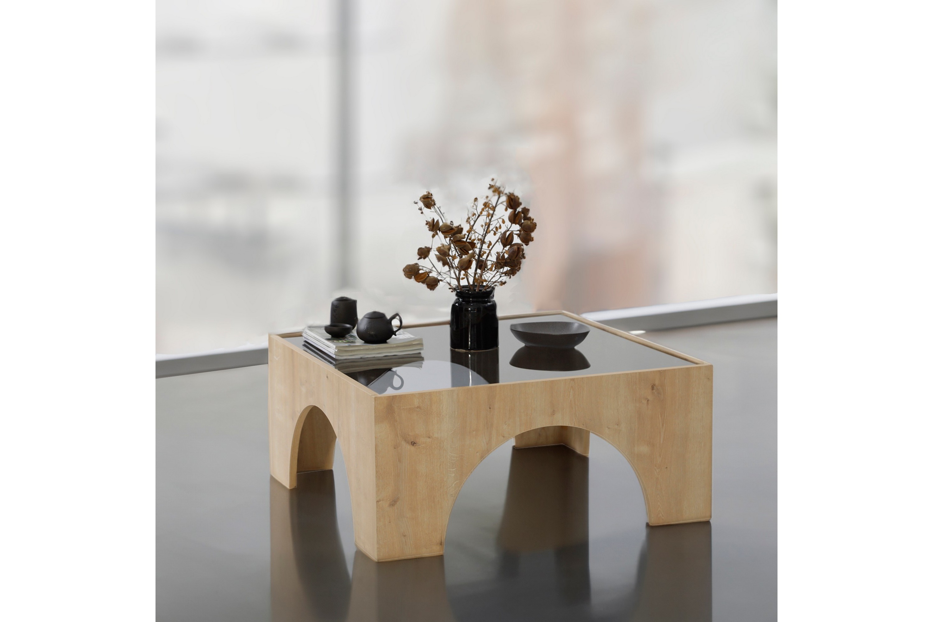 lowan soffbord 80 cm brun -