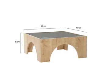 Lowan Soffbord 80 cm - Brun - Möbler - Vardagsrum - Soffbord & vardagsrumsbord - Soffbord