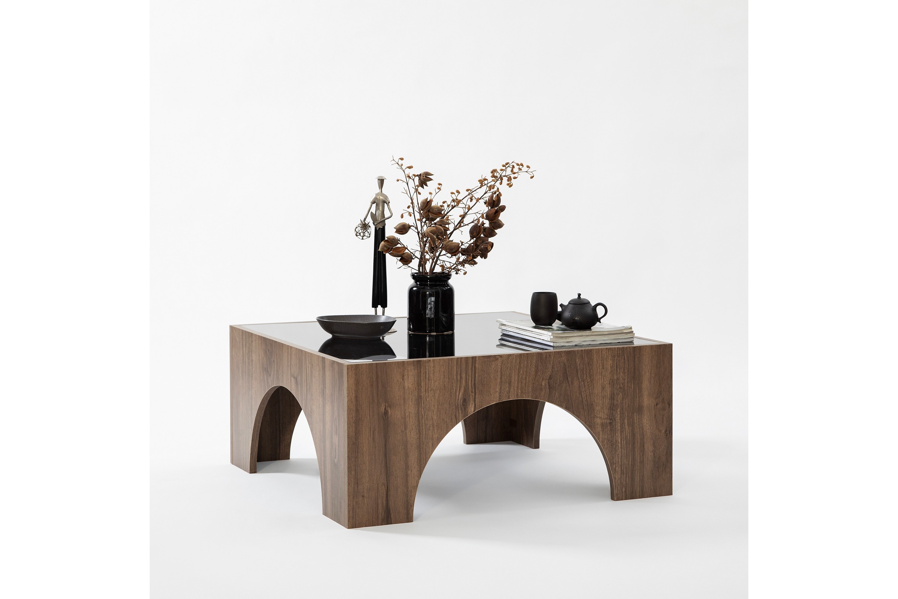 lowan soffbord 80 cm valnöt -