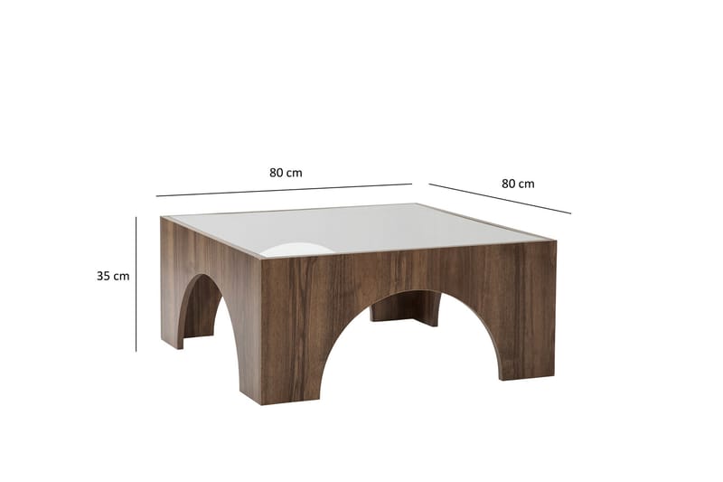 Lowan Soffbord 80 cm Valnöt - Möbler - Vardagsrum - Soffbord & vardagsrumsbord - Soffbord
