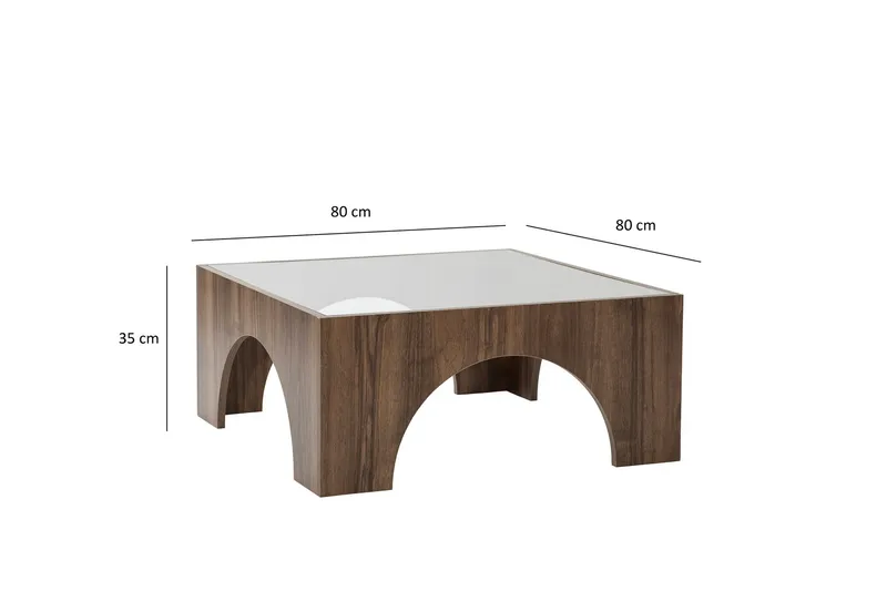 Lowan Soffbord 80 cm - Valnöt - Möbler - Vardagsrum - Soffbord & vardagsrumsbord - Soffbord