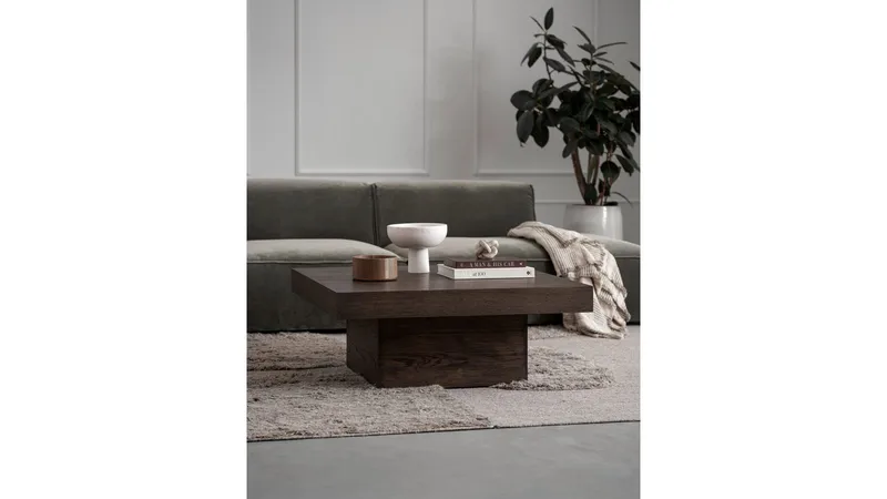 Soffbord Lunvik 100x100 cm - Brunlackat - Möbler - Vardagsrum - Soffbord & vardagsrumsbord - Soffbord