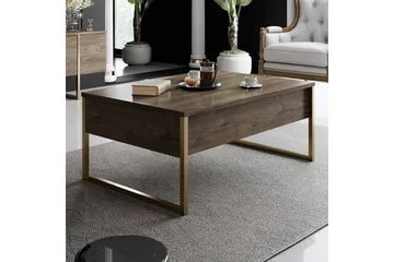 Luxe Soffbord 90x40 cm Brun/Guld - Hanah Home - Möbler - Vardagsrum - Soffbord & vardagsrumsbord - Soffbord