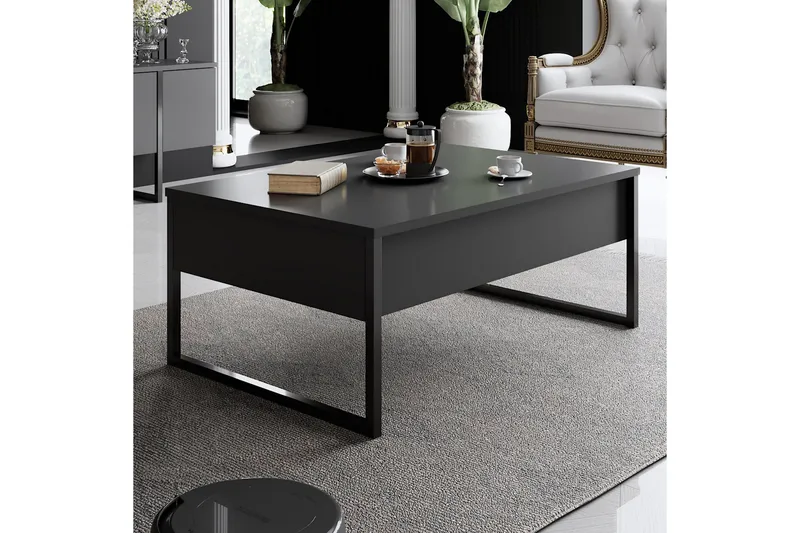 Luxe Soffbord 90x40 cm Svart - Hanah Home - Möbler - Vardagsrum - Soffbord & vardagsrumsbord - Soffbord