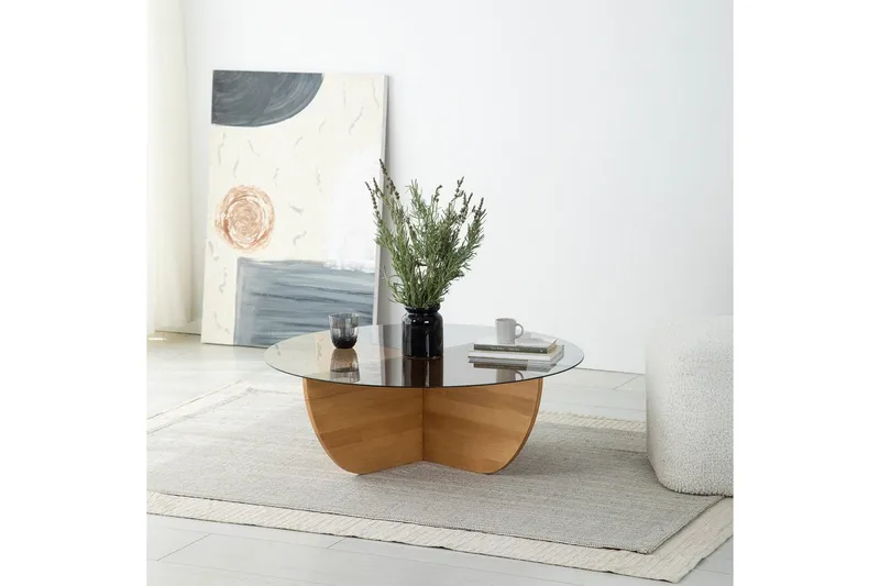 Soffbord Makhan Ek - Ljusbrun - Möbler - Vardagsrum - Soffbord & vardagsrumsbord - Soffbord