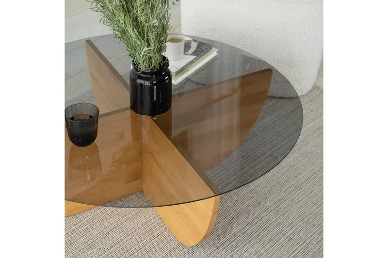 Soffbord Makhan Ek - Ljusbrun - Möbler - Vardagsrum - Soffbord & vardagsrumsbord - Soffbord