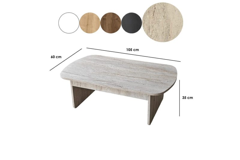 Soffbord Malo Travertin - Travertin - Möbler - Vardagsrum - Soffbord & vardagsrumsbord - Soffbord