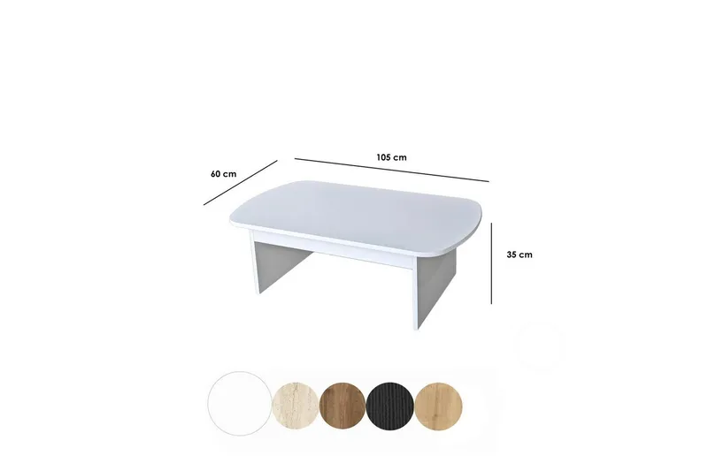 Soffbord Malo Vit - Vit - Möbler - Vardagsrum - Soffbord & vardagsrumsbord - Soffbord