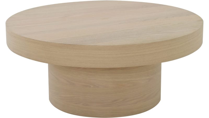 Soffbord Malvik 41 cm / Ø98 cm, Vitpigmenterad ek