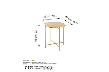 Mamta Kvadratiskt Soffbord 46 cm i Ljust Trä - Beige - Möbler - Vardagsrum - Soffbord & vardagsrumsbord - Soffbord